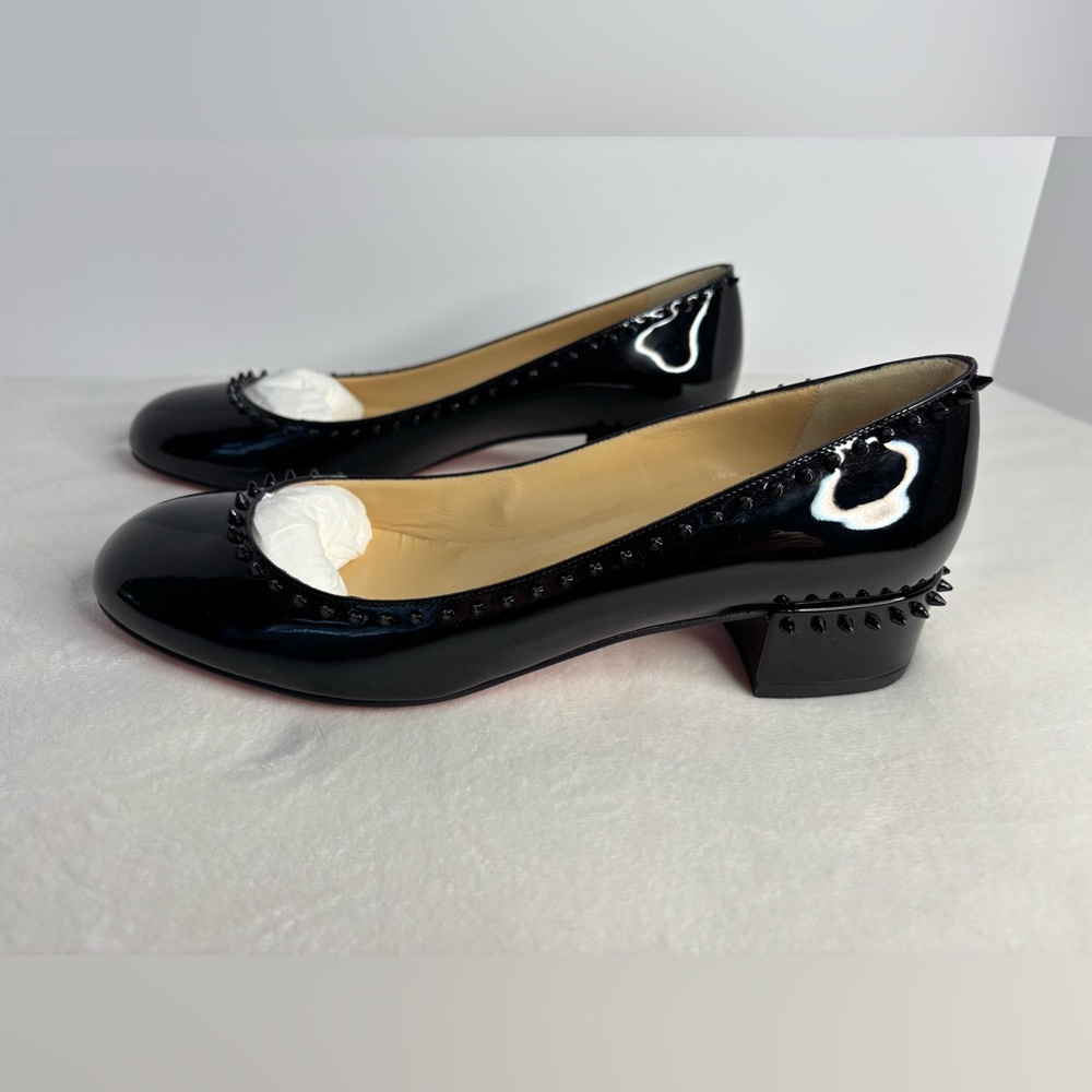 Christian Louboutin Treliliane 30 Black Patent Leather Pumps